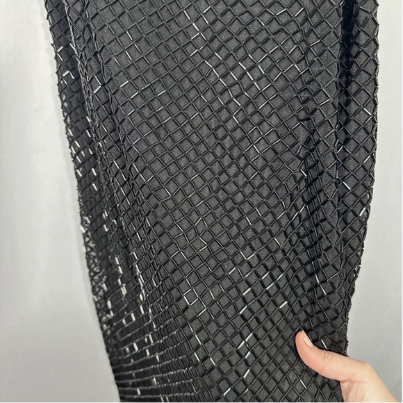 NWT $398 Mac Duggal [ 8 ]‎ Beaded Spaghetti Strap Column Gown Black - Picture 10 of 14